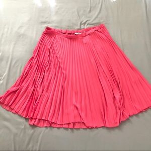 Label Be sheer hot pink pleated skirt sz 16